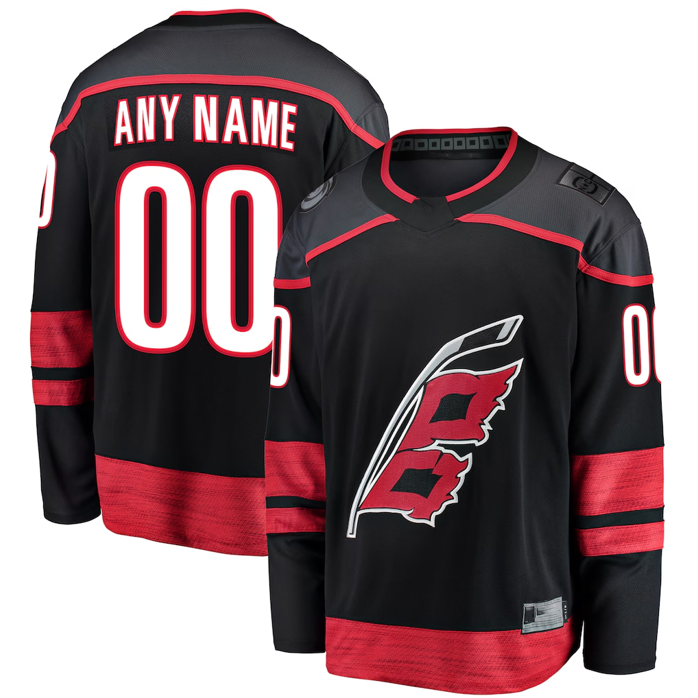 MyBoyd Custom C.Hurricanes Black Home Breakaway Stitched Jerseys