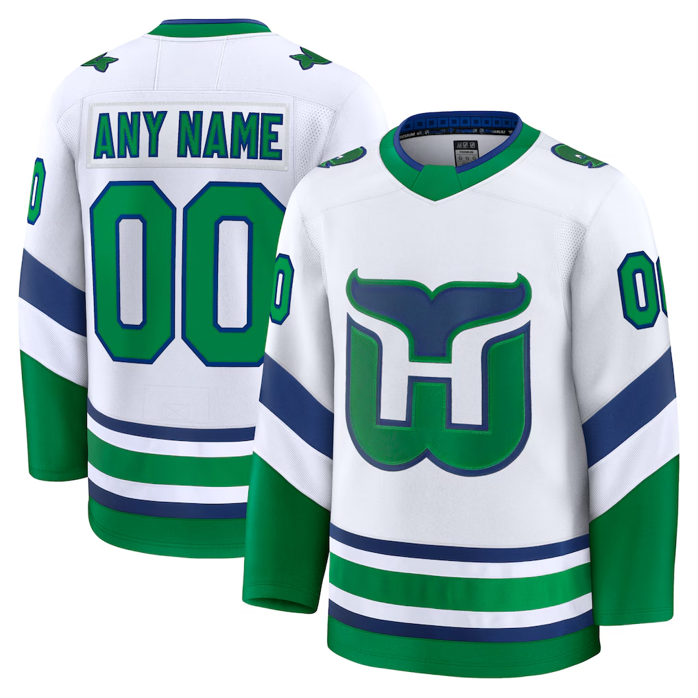 MyBoyd Custom C.Hurricanes White Throwback Premium Stitched Jerseys