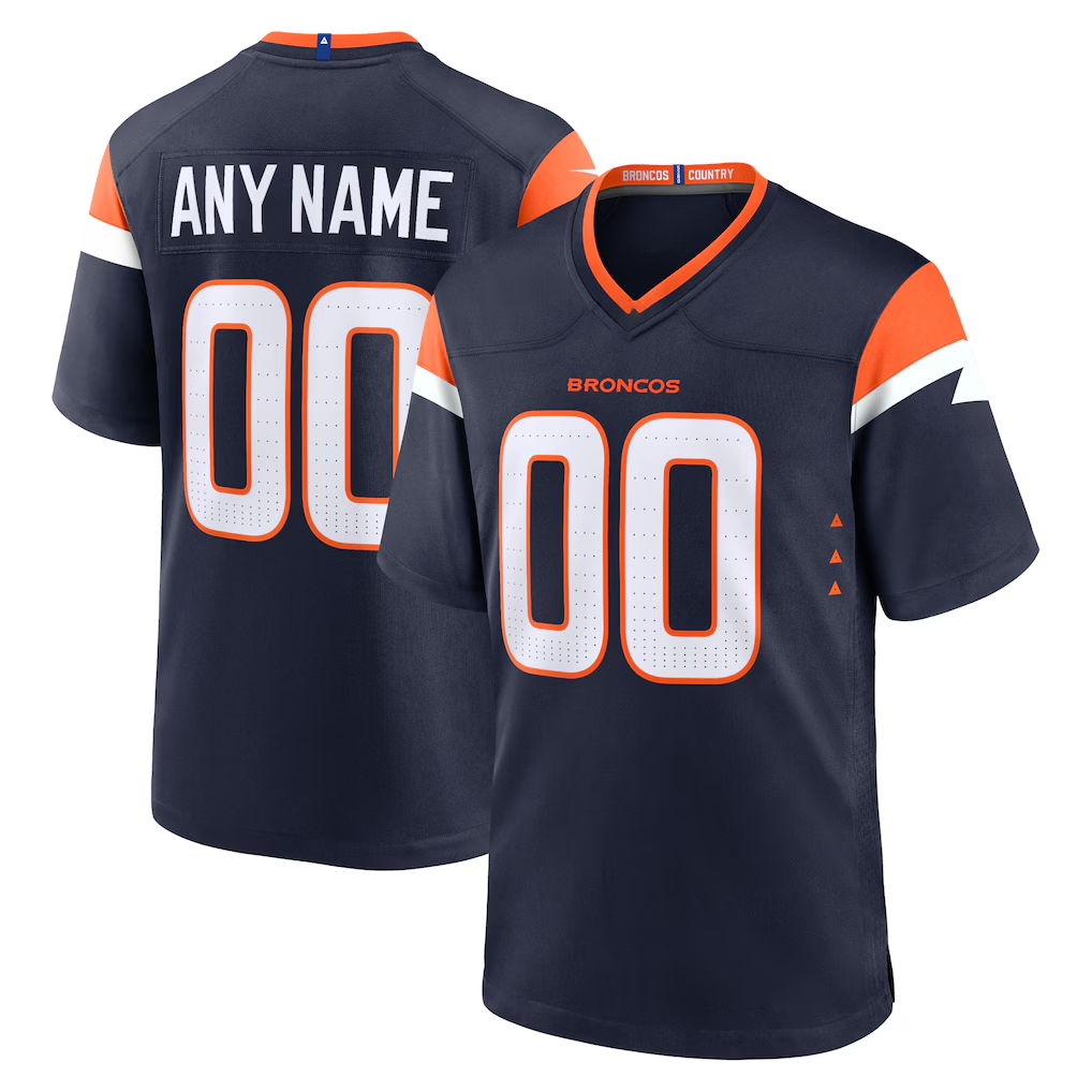 MyBoyd Custom D.Broncos Navy Alternate Mile High Collection Game Stitched Jerseys