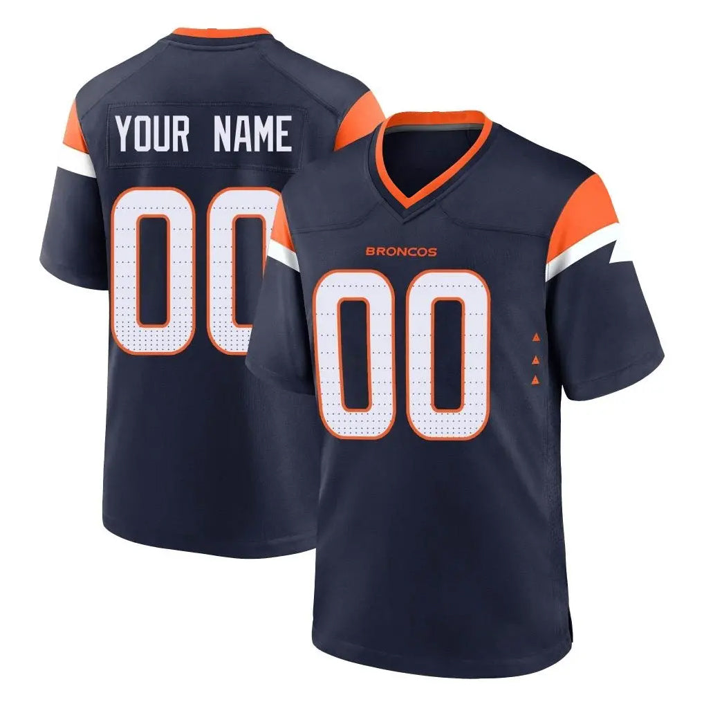 MyBoyd Custom D.Broncos Navy Home Game Any Name & Numbers Stitched Jerseys