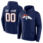 MyBoyd Custom D.Broncos Navy Pullover Hoodie Limited Any Name & Numbers Stitched Jerseys