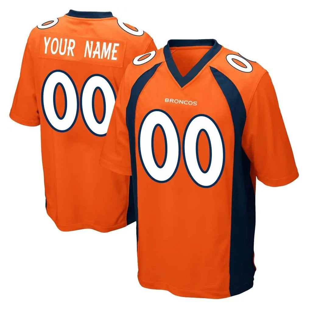 MyBoyd Custom D.Broncos Orange Color Home Game Any Name & Numbers Stitched Jerseys
