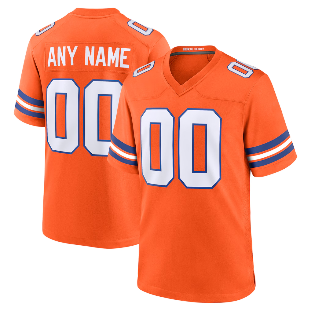 MyBoyd Custom D.Broncos Orange Mile High Collection 1977 Throwback Game Stitched Jerseys