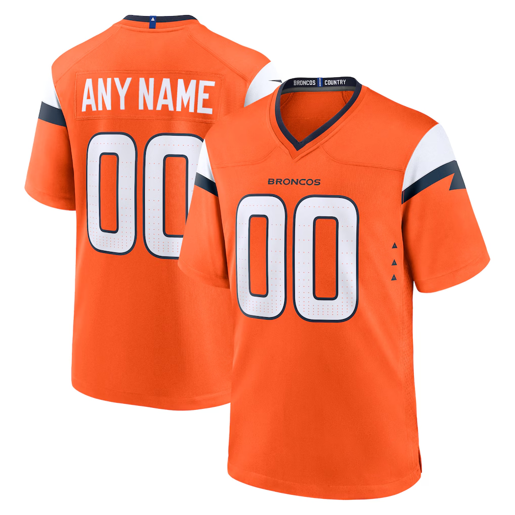 MyBoyd Custom D.Broncos Orange Team Game Stitched Jerseys