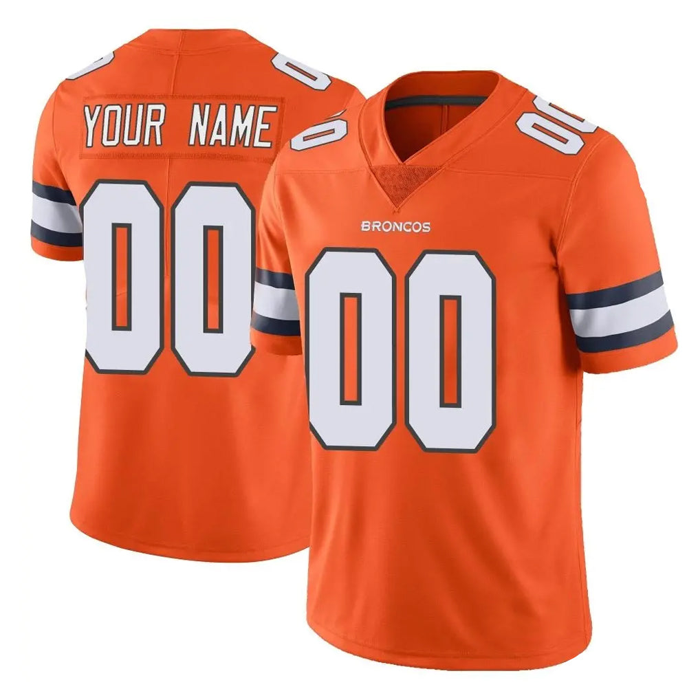 MyBoyd Custom D.Broncos Orange Vapor Untouchable Limited Home Game Any Name & Numbers Stitched Jerseys