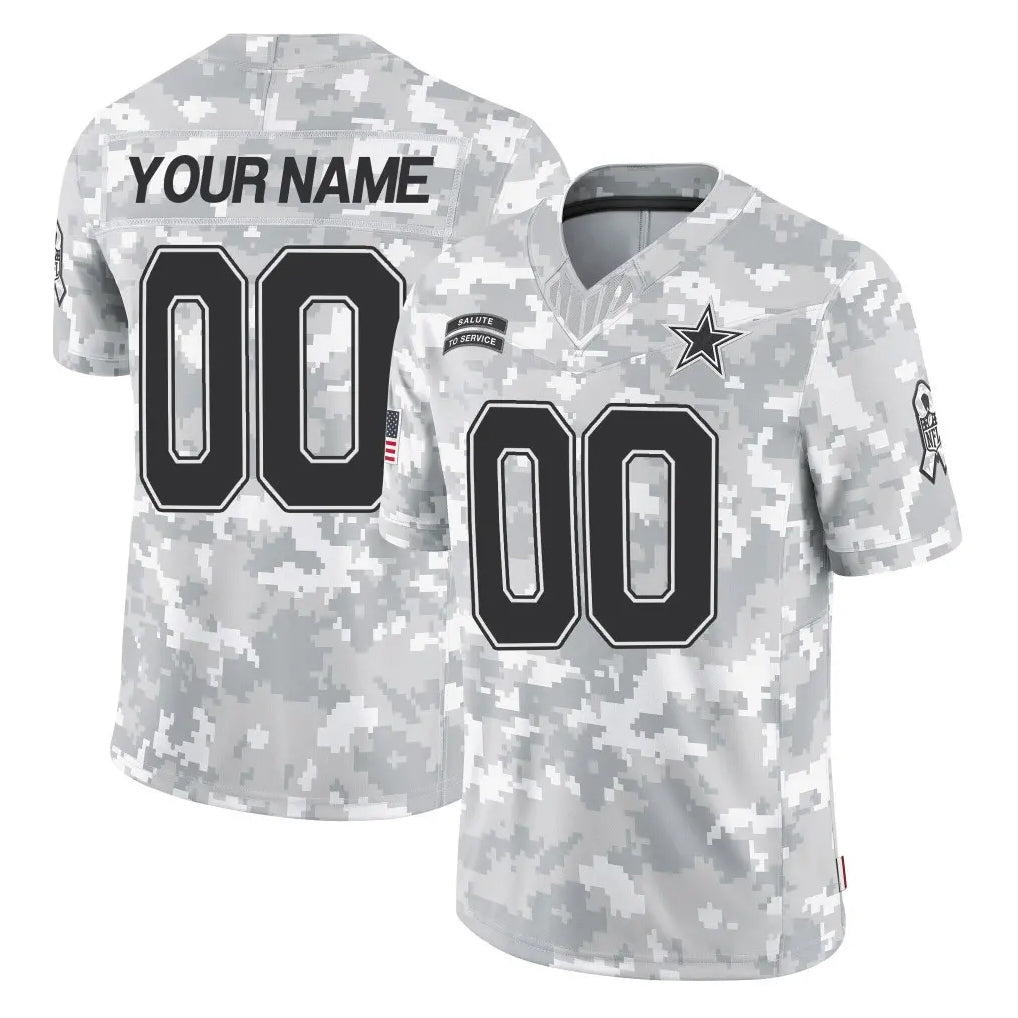 MyBoyd Custom D.Cowboys Arctic Camo Salute to Service Limited Home Game Any Name & Numbers Stitched Jerseys