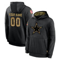 MyBoyd Custom D.Cowboys Black Salute to Service Pullover Hoodies Limited Any Name & Numbers Stitched Jerseys