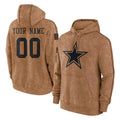 MyBoyd Custom D.Cowboys Brown Salute to Service Hoodies Limited Game Any Name & Numbers Stitched Jerseys