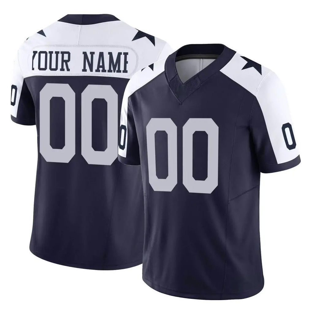 MyBoyd Custom D.Cowboys Navy-White Limited Alternate Vapor F.U.S.E. Home Game Any Name & Numbers Stitched Jerseys