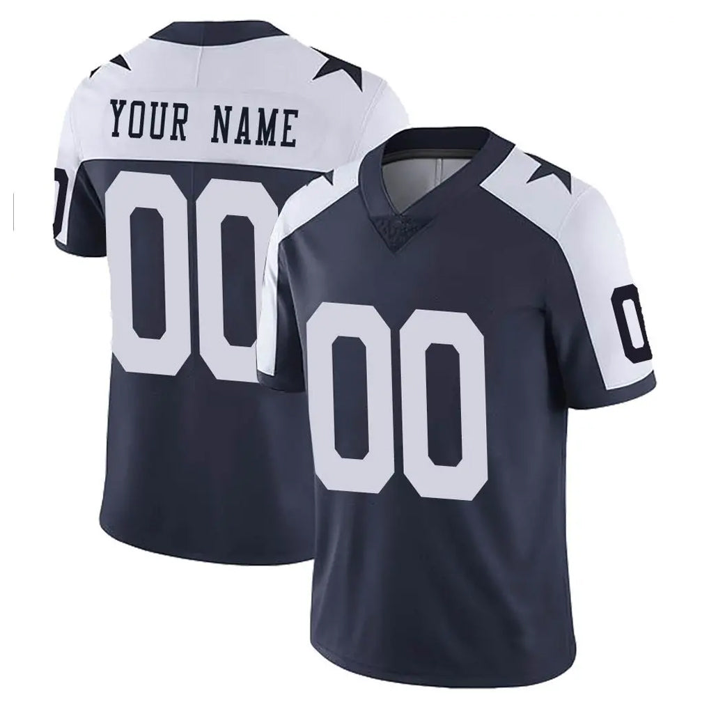 MyBoyd Custom D.Cowboys Navy-White Limited Alternate Vapor Untouchable Home Game Any Name & Numbers Stitched Jerseys