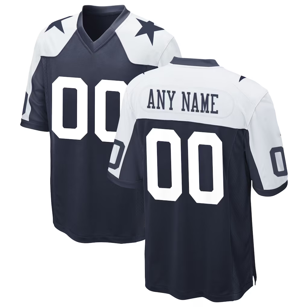 MyBoyd Custom D.Cowboys Navy Alternate Game Jersey Stitched Jerseys
