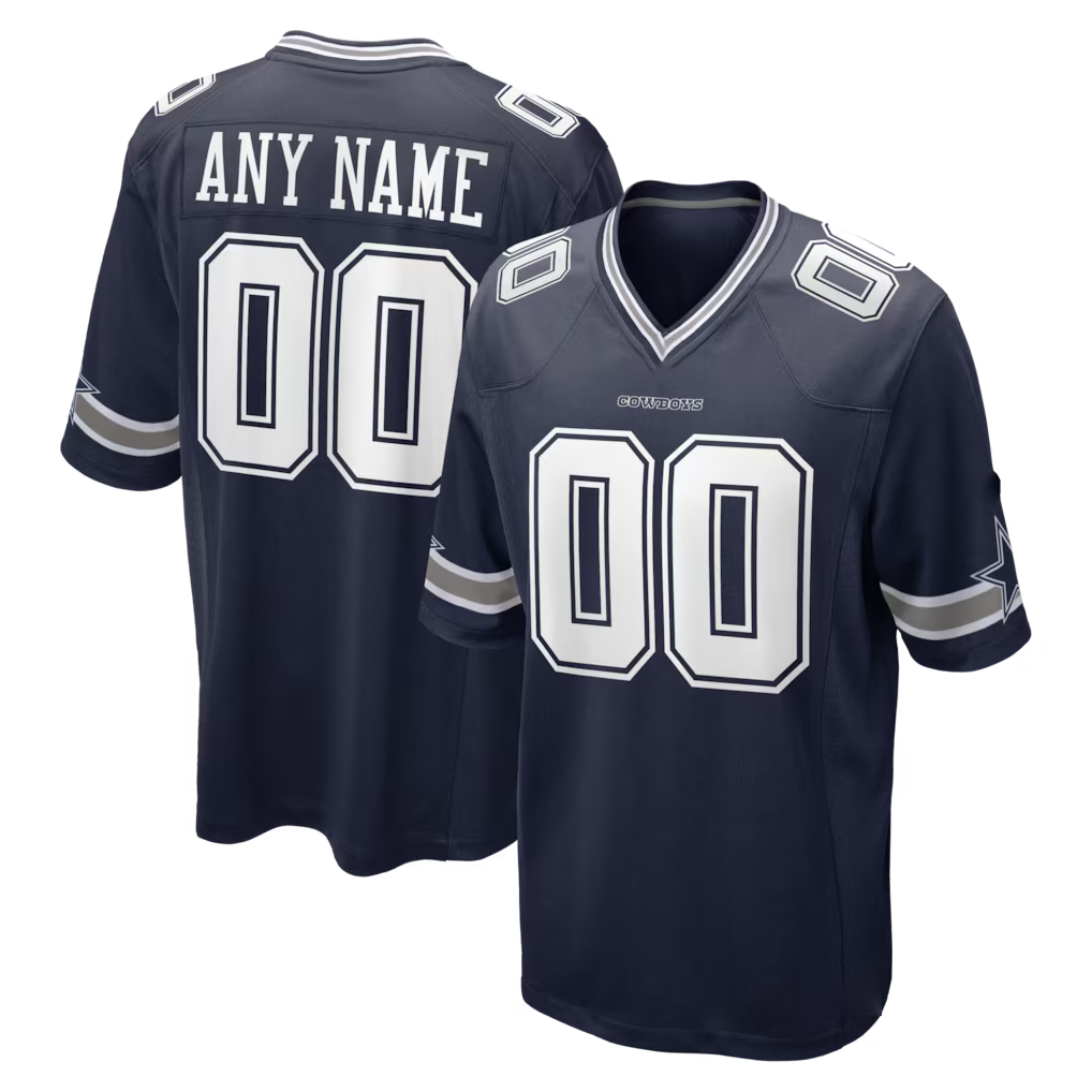 MyBoyd Custom D.Cowboys Navy Game Stitched Jerseys