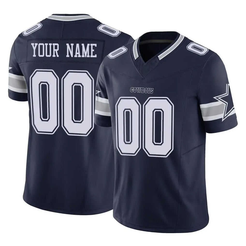 MyBoyd Custom D.Cowboys Navy Limited Vapor F.U.S.E. Home Game Any Name & Numbers Stitched Jerseys