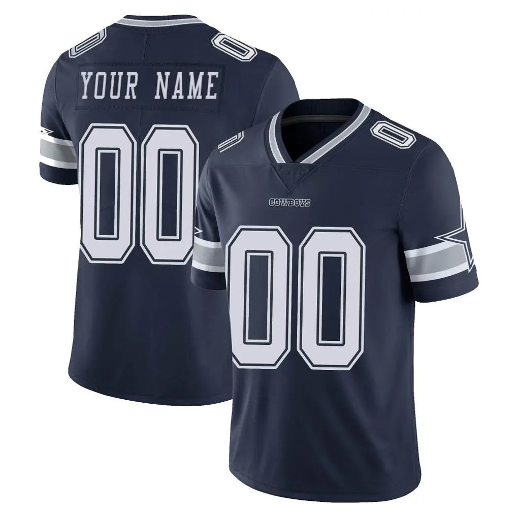 MyBoyd Custom D.Cowboys Navy Vapor Untouchable Limited Home Game Any Name & Numbers Stitched Jerseys