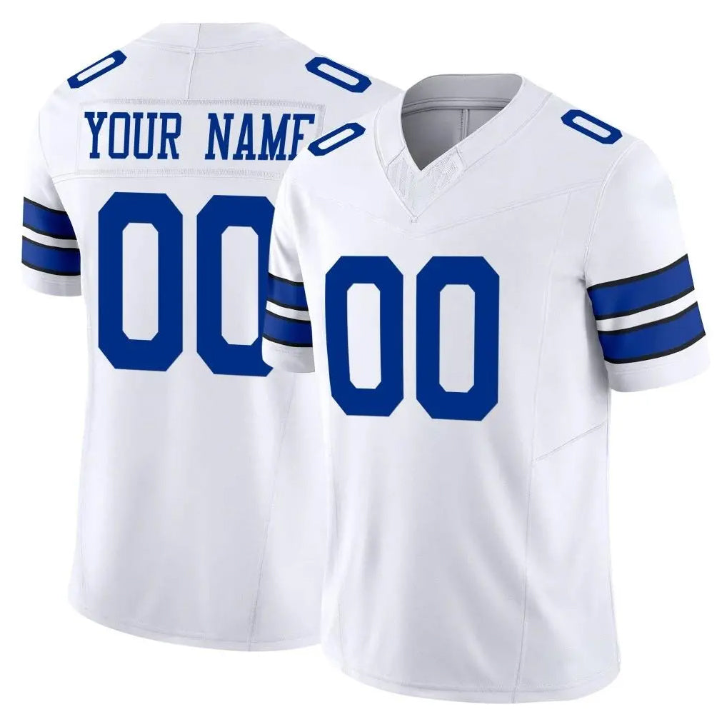 MyBoyd Custom D.Cowboys White Limited Vapor F.U.S.E. Home Game Any Name & Numbers Stitched Jerseys