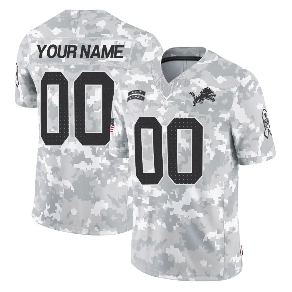 MyBoyd Custom D.Lions Arctic Camo Salute To Service Limited Any Name & Numbers Stitched Jerseys