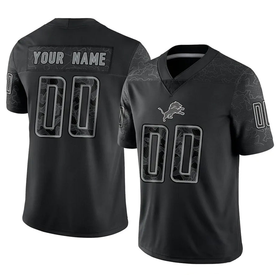MyBoyd Custom D.Lions Black RFLCTV Limited Stitched Jerseys