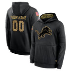 MyBoyd Custom D.Lions Black Salute to Service Hoodies Limited Game Any Name & Numbers Stitched Jerseys