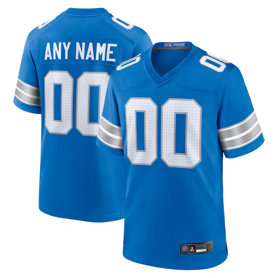 MyBoyd Custom D.Lions Blue Home Game Stitched Jerseys