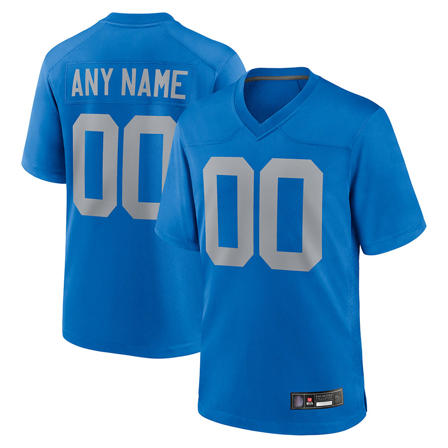 MyBoyd Custom D.Lions Blue Limted Game Alternate Stitched Jerseys