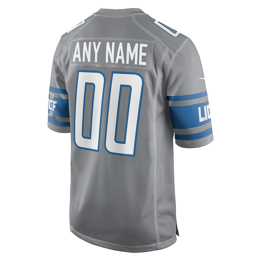 MyBoyd Custom D.Lions Gray Replica Game Stitched Jerseys