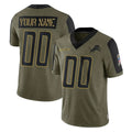 MyBoyd Custom D.Lions Olive Salute To Service Limited Game Any Name & Numbers Stitched Jerseys