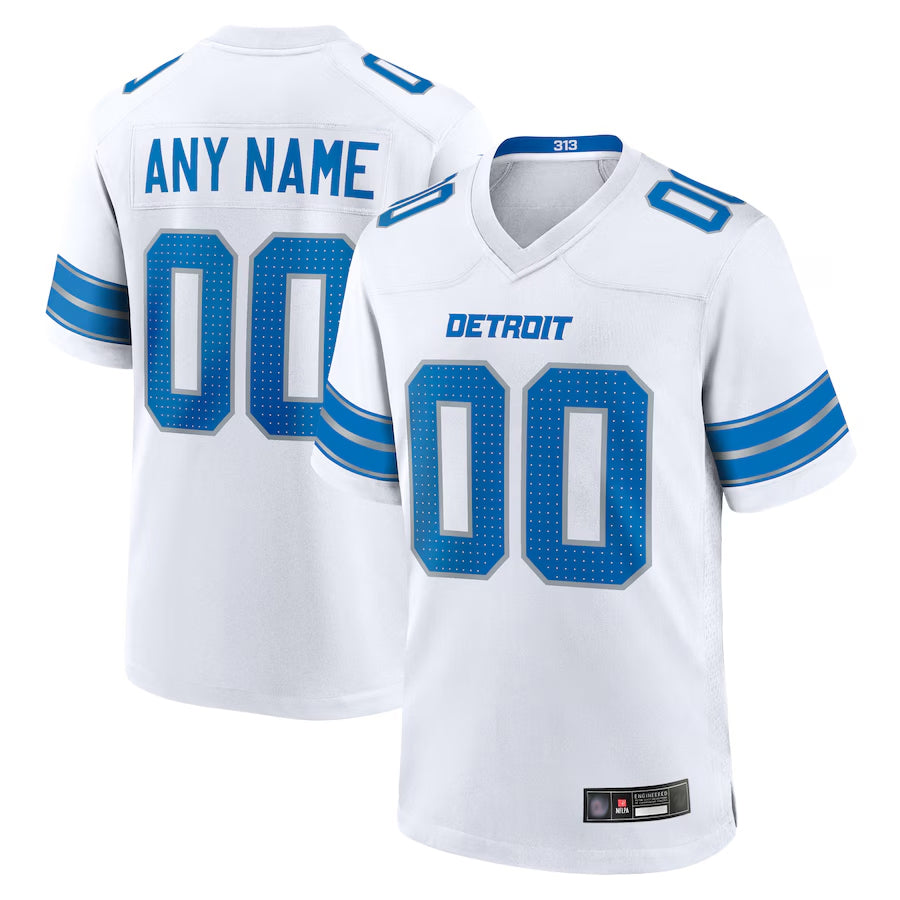 MyBoyd Custom D.Lions White Home Game Stitched Jerseys