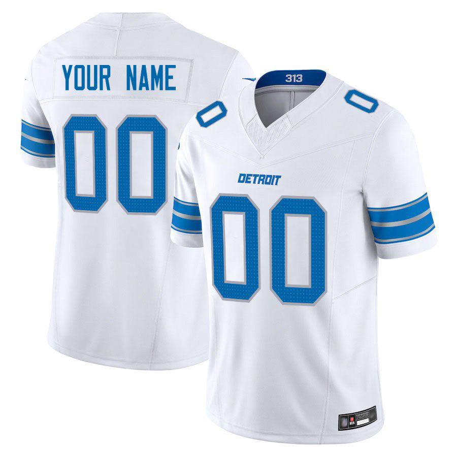 MyBoyd Custom D.Lions White Vapor F.U.S.E. Limited Elite Stitched Jerseys