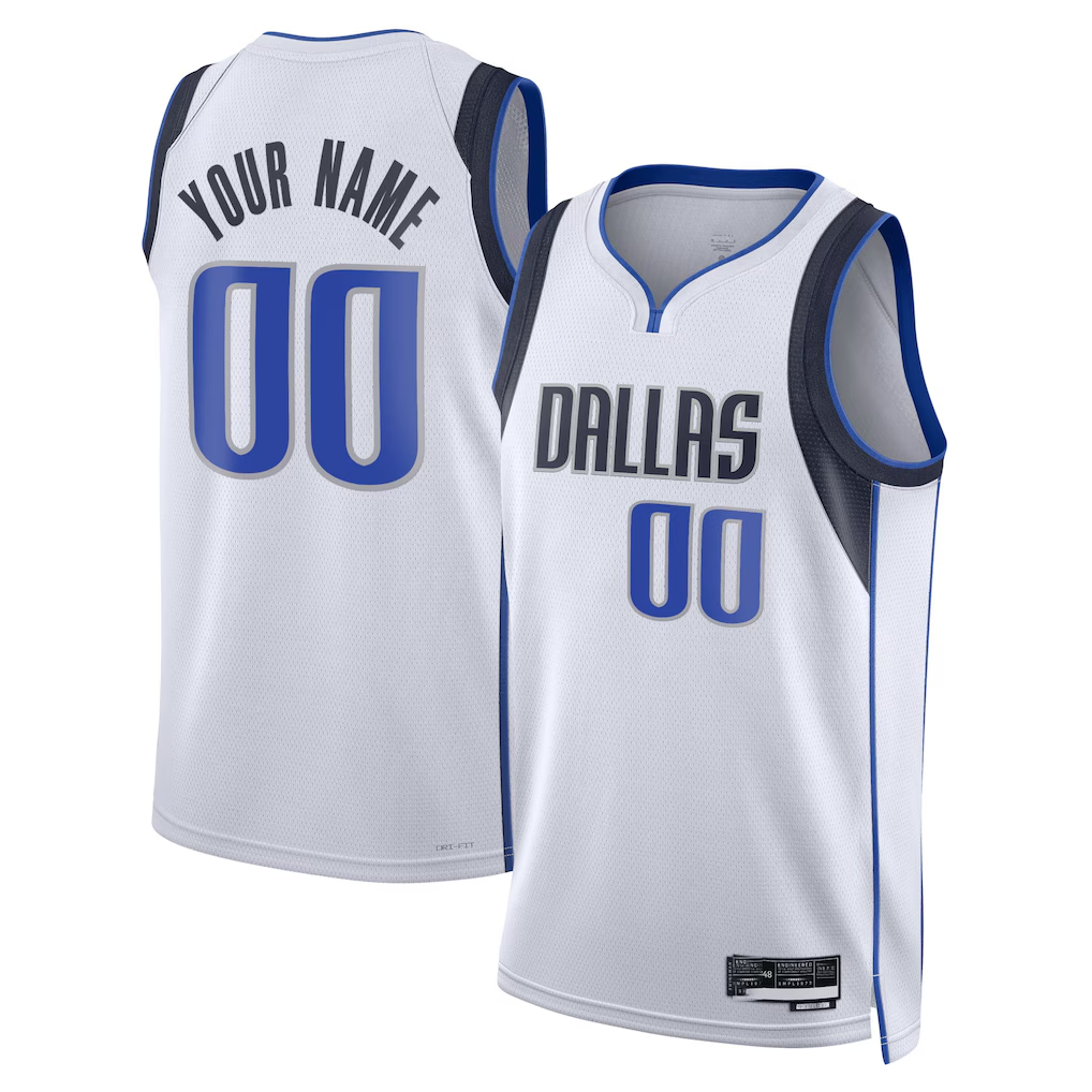 MyBoyd Custom D.Mavericks White Swingman Jerseys - Association Edition