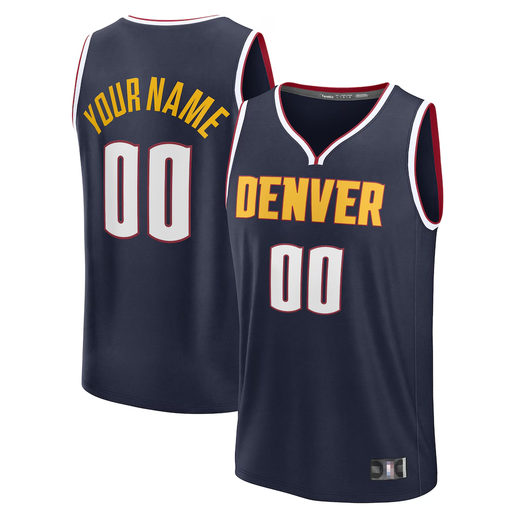 MyBoyd Custom D.Nuggets  Navy Fast Break Jerseys - Icon Edition