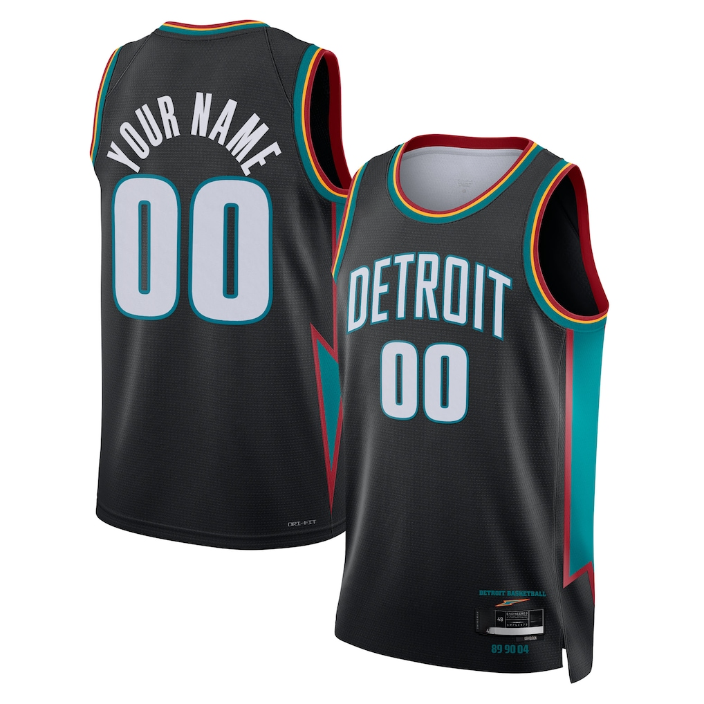 MyBoyd Custom D.Pistons Charcoal 202526 City Edition Swingman Jerseys