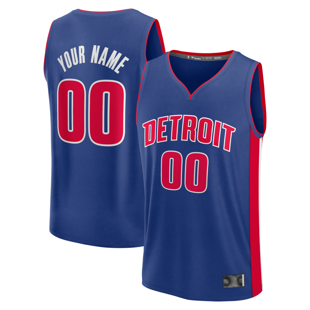MyBoyd Custom D.Pistons Blue Fast Break Jerseys - Icon Edition