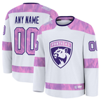 MyBoyd Custom F.Panthers White 2024 Hockey Fights Cancer Practice Jerseys