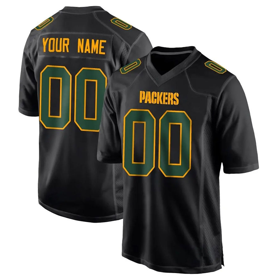 MyBoyd Custom GB.Packers Black Fashion Game Stitched Jerseys