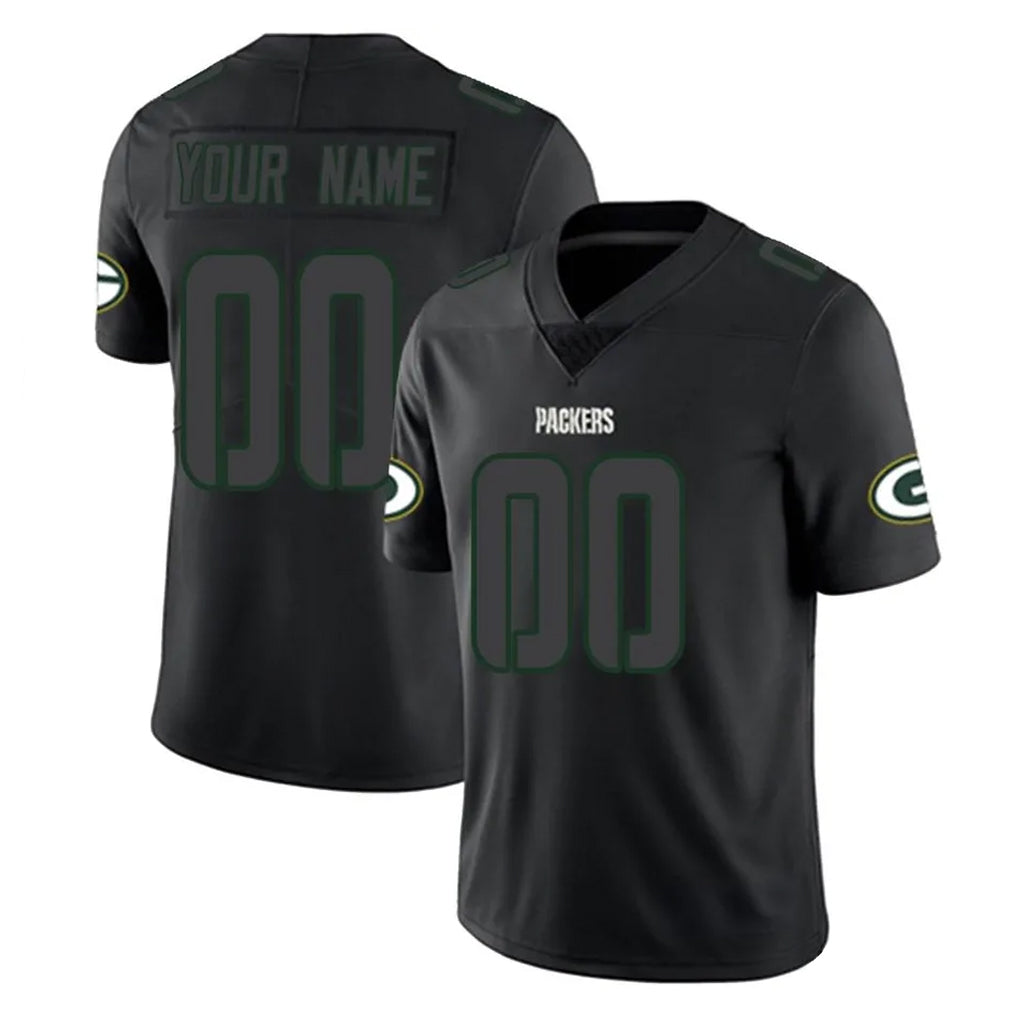MyBoyd Custom GB.Packers Black Impact Limited Home Game Any Name & Numbers Stitched Jerseys