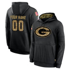 MyBoyd Custom GB.Packers Black Salute to Service Hoodies Limited Game Any Name & Numbers Stitched Jerseys