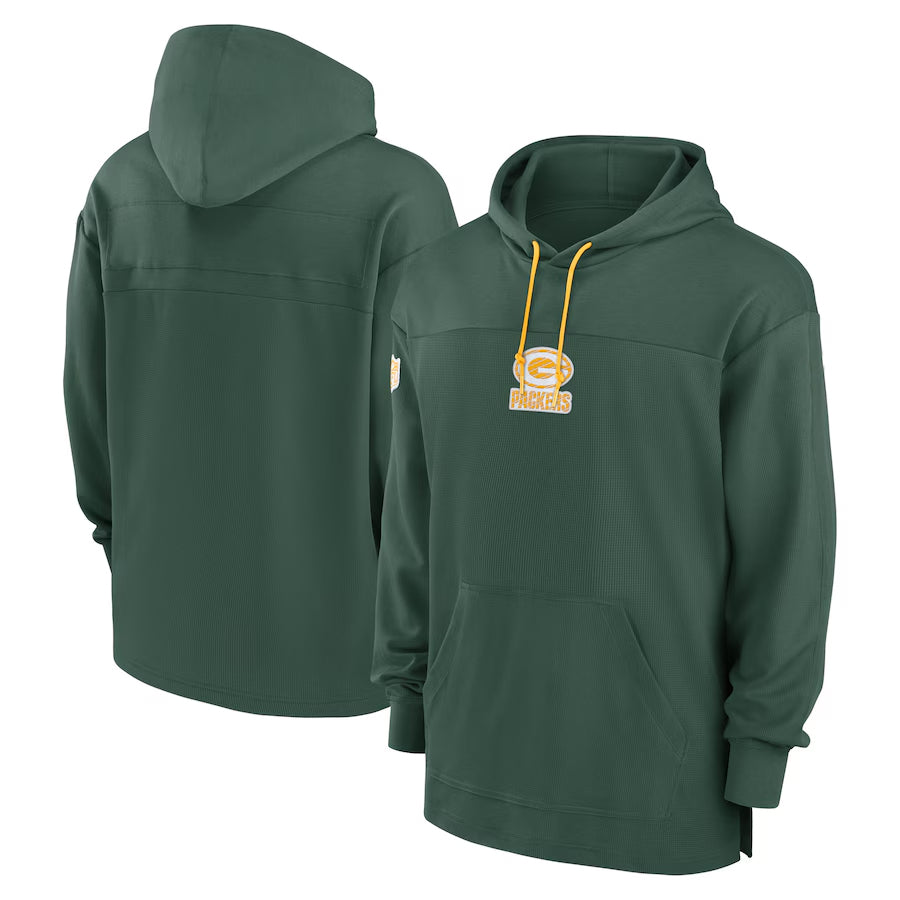 MyBoyd Custom GB.Packers Green Sideline Pullover Hoodie Stitched Jerseys