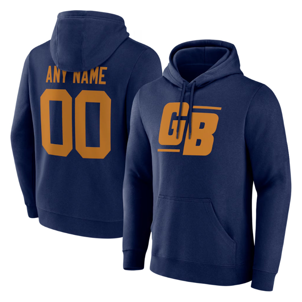 MyBoyd Custom GB.Packers Navy The 1923 Classic Pullover Hoodies Limited Game Any Name & Numbers Stitched Jerseys