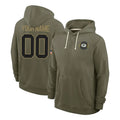 MyBoyd Custom GB.Packers Olive Salute to Service Pullover Hoodies Limited Any Name & Numbers Stitched Jerseys