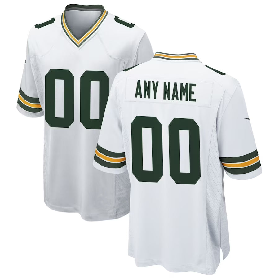 MyBoyd Custom GB.Packers White Home Game Stitched Jerseys