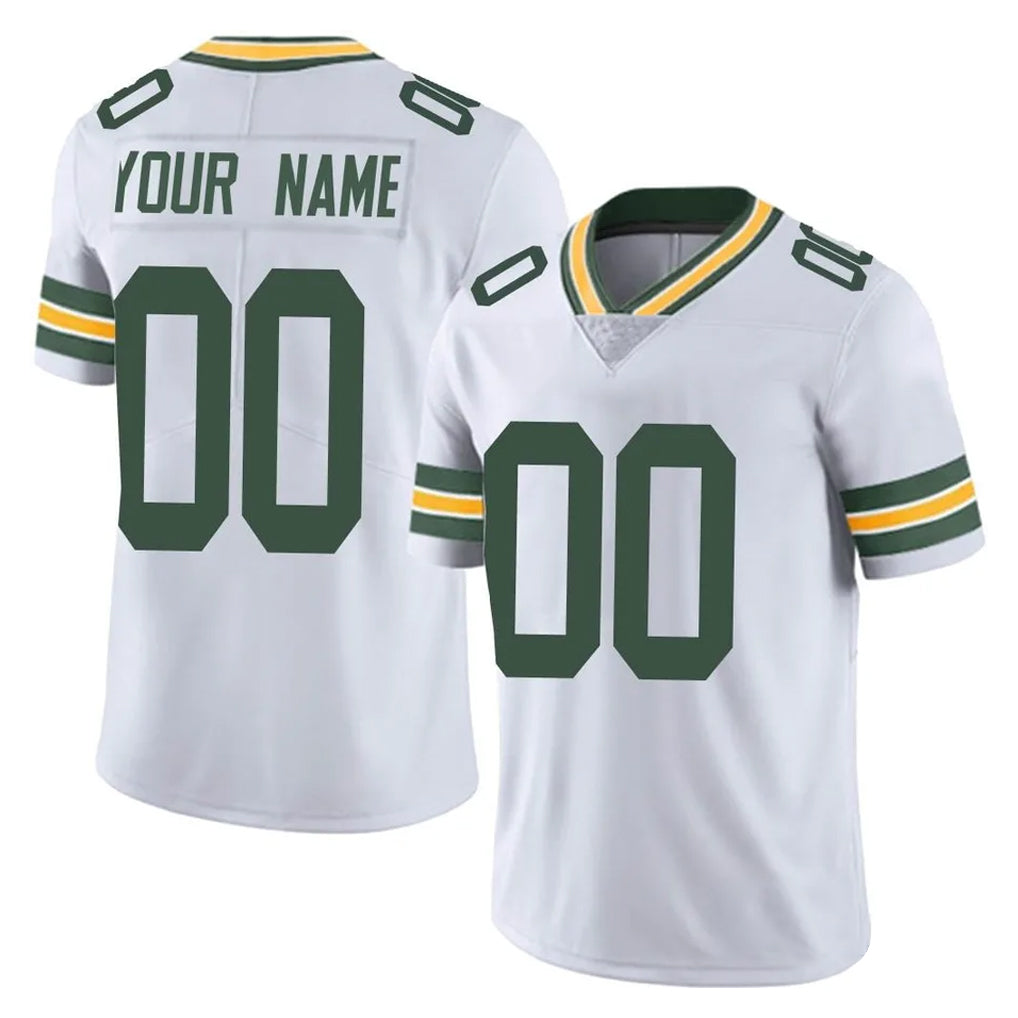 MyBoyd Custom GB.Packers White Vapor Untouchable Limited Home Game Any Name & Numbers Stitched Jerseys