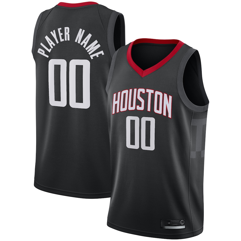 MyBoyd Custom H.Rockets Black Swingman Stitched Jerseys- Statement Edition