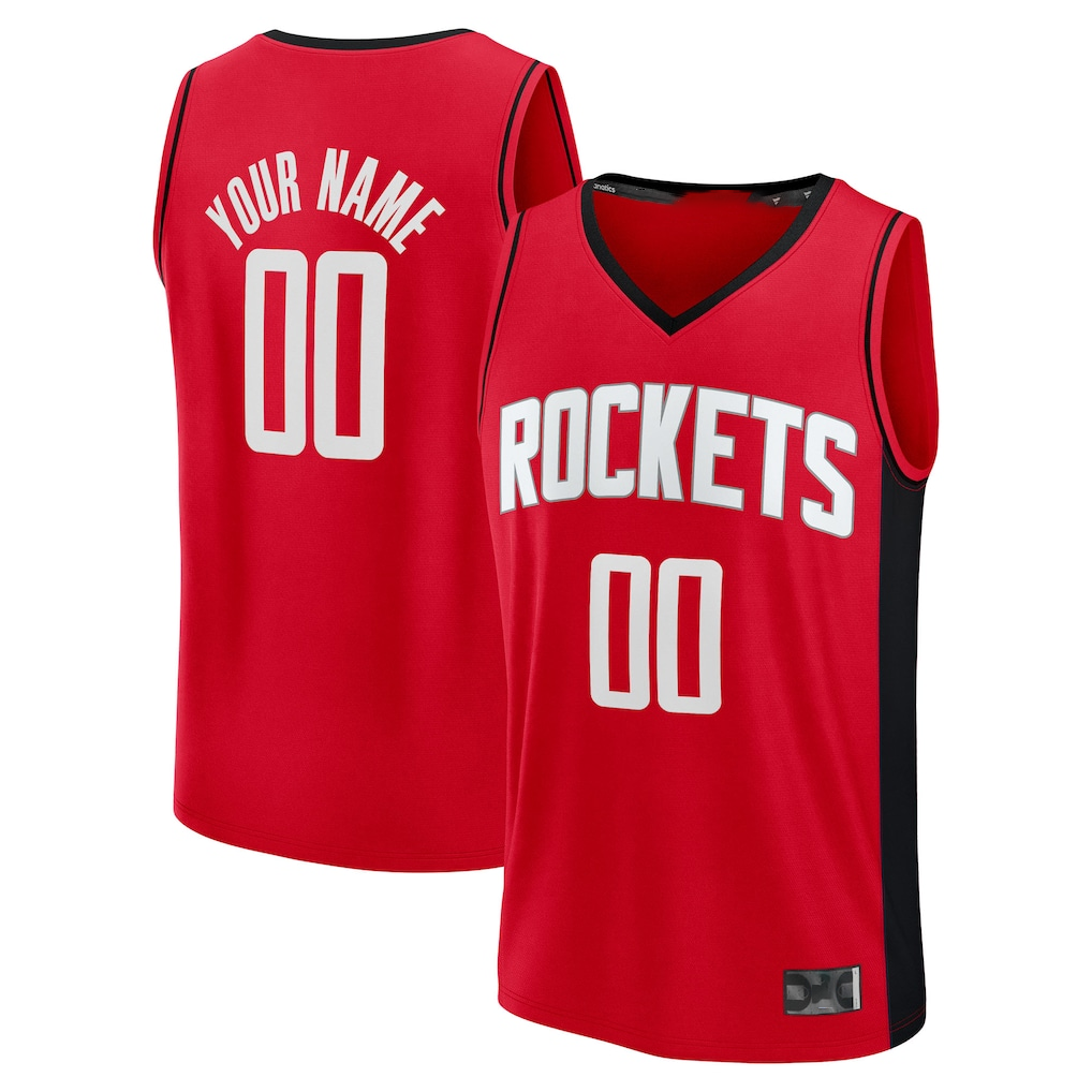 MyBoyd Custom H.Rockets Red Fast Break Stitched Jerseys- Icon Edition