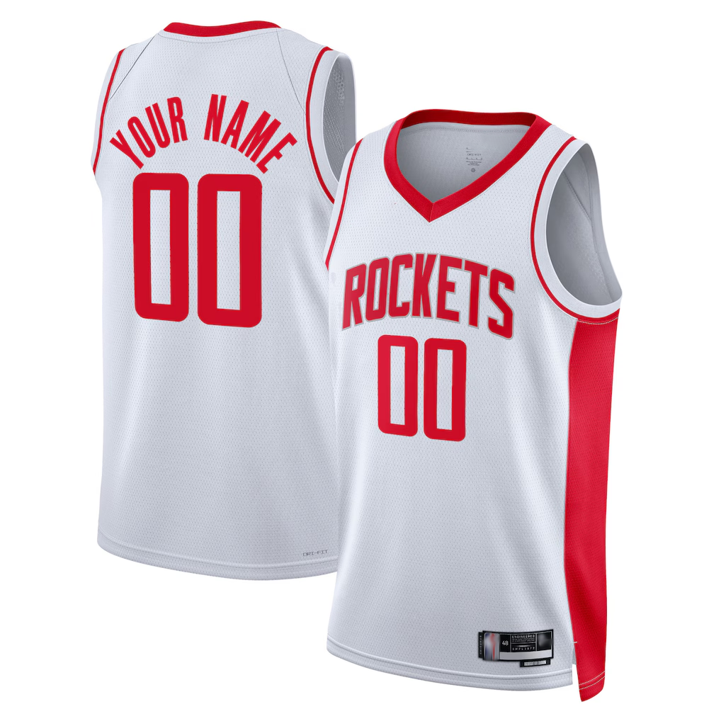 MyBoyd Custom H.Rockets White Swingman Stitched Stitched Jerseys- Association Edition