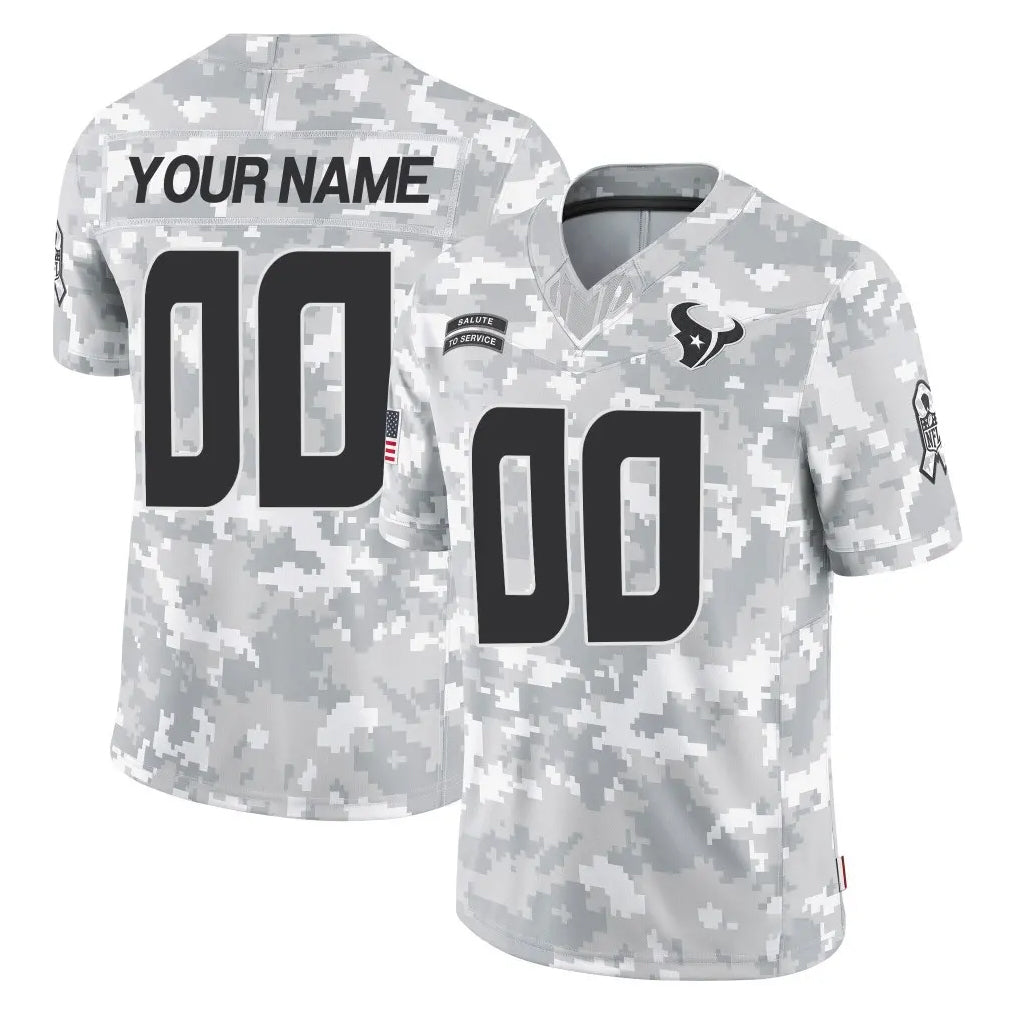 MyBoyd Custom H.Texans Arctic Camo Salute To Service Limited Game Any Name & Numbers Stitched Jerseys