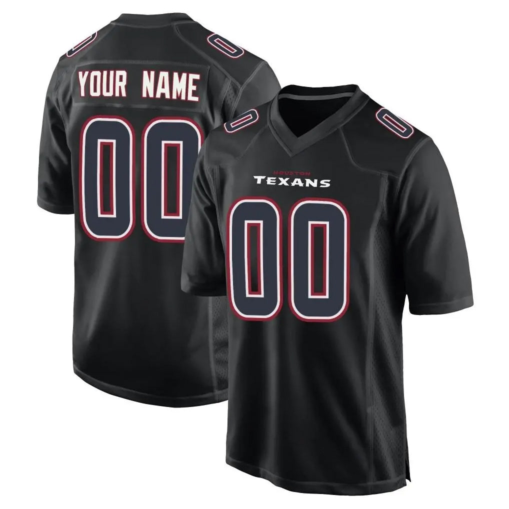 MyBoyd Custom H.Texans Black Fashion Home Game Any Name & Numbers Stitched Jerseys