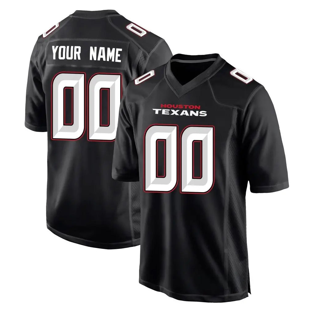 MyBoyd Custom H.Texans Carbon Black Fashion Home Game Any Name & Numbers Stitched Jerseys