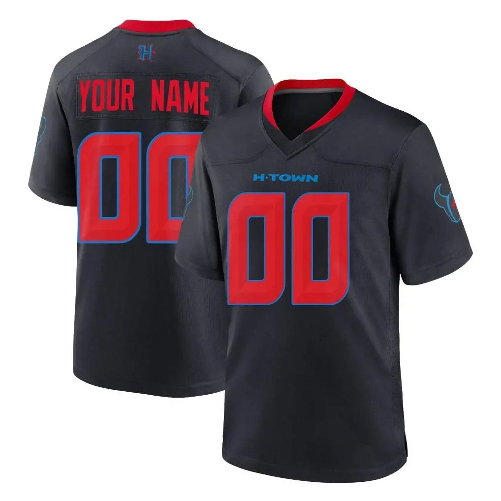 MyBoyd Custom H.Texans Navy 2nd Alternate Home Game Any Name & Numbers Stitched Jerseys