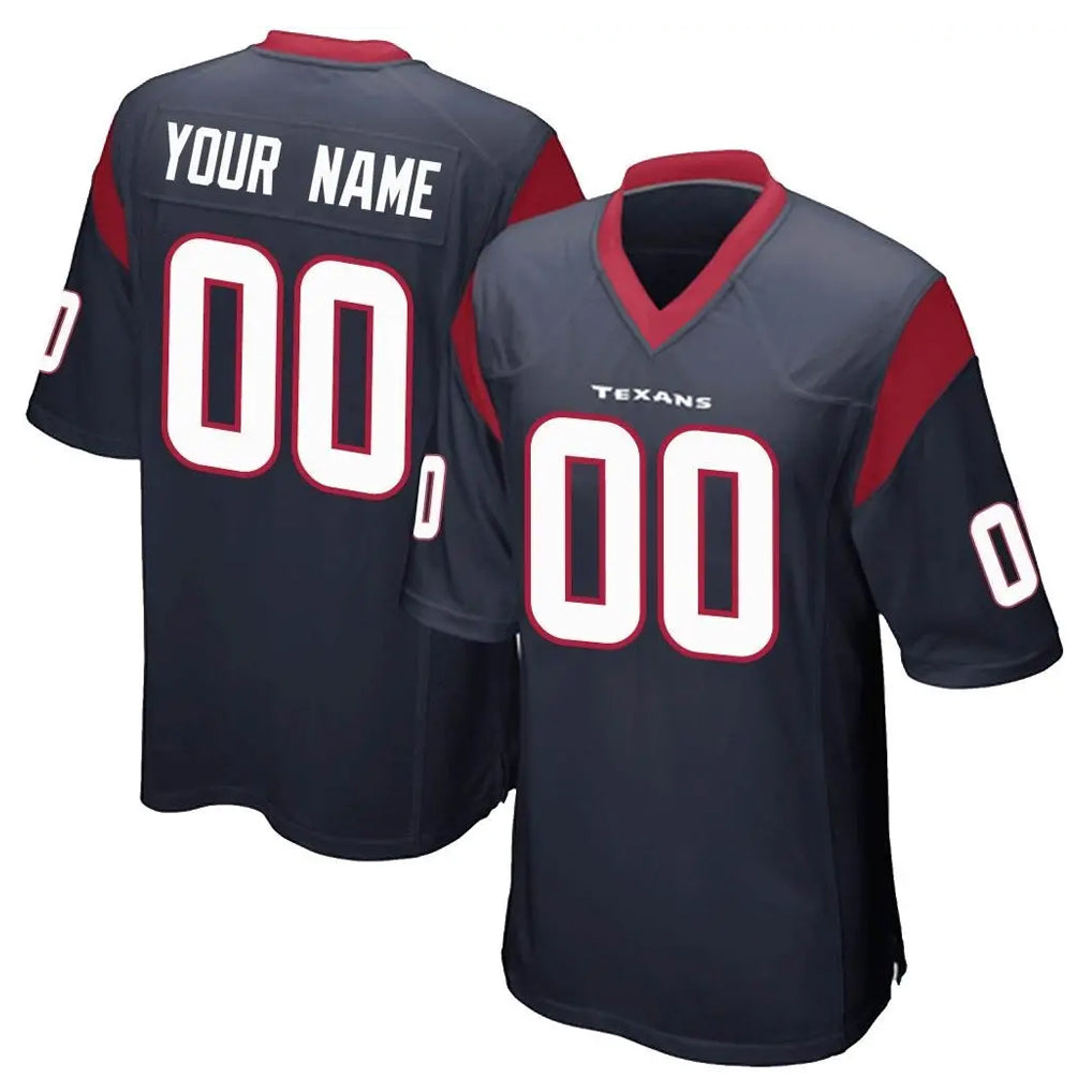 MyBoyd Custom H.Texans Navy Home Game Any Name & Numbers Stitched Jerseys