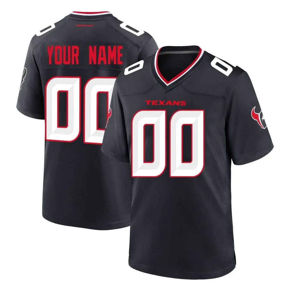 MyBoyd Custom H.Texans Navy Team Home Game Any Name & Numbers Stitched Jerseys